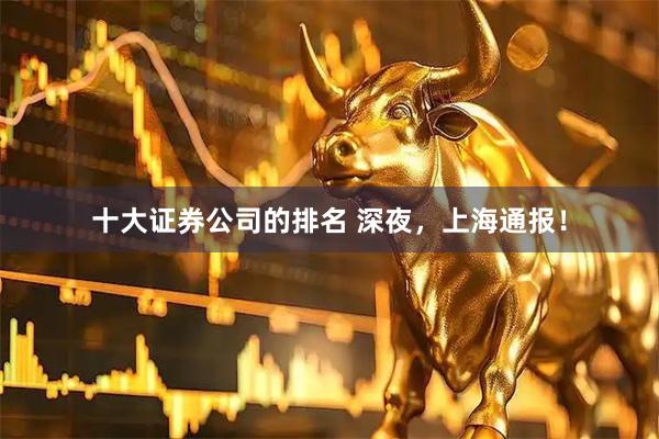 十大证券公司的排名 深夜，上海通报！